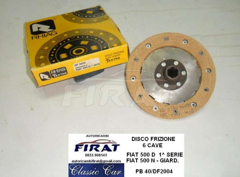 DISCO FRIZIONE FIAT 500 D N GIARDINIERA 6 CAVE